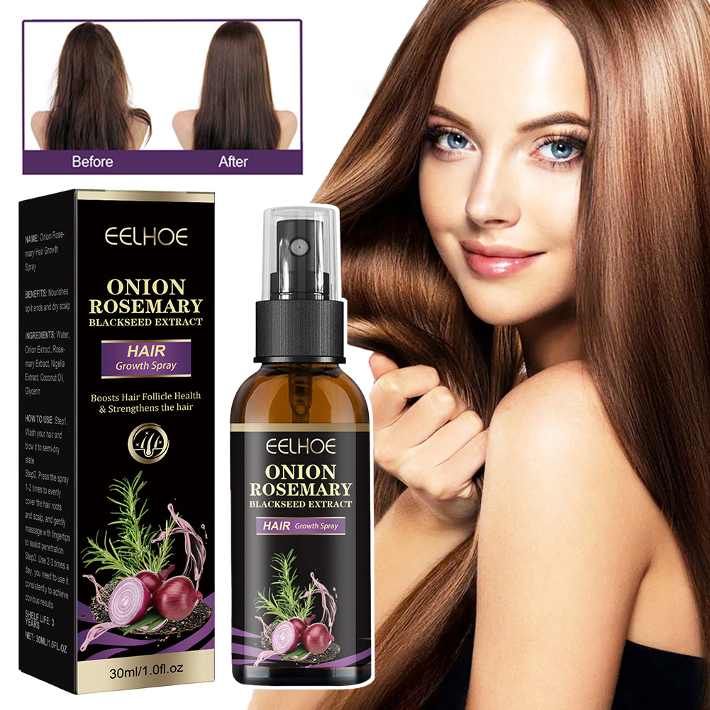 Black Seed Oil Capsule - 30ml Onion Rosemary Hair Growth Serum