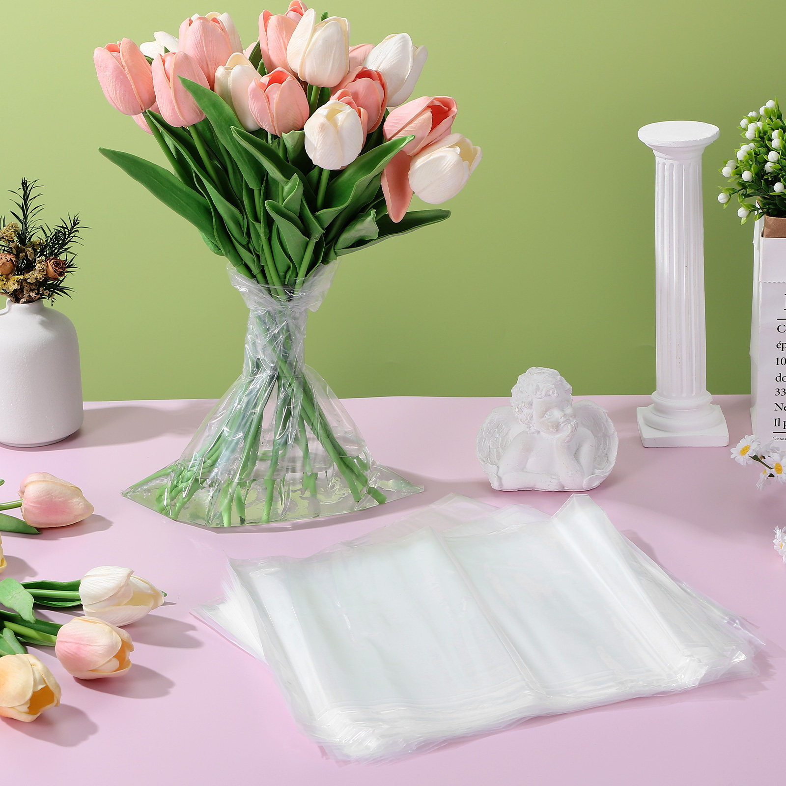 50pcs Flower Bags Plastic Fres - مراجعة Nutrition & Fitness Hub Photos وسعره