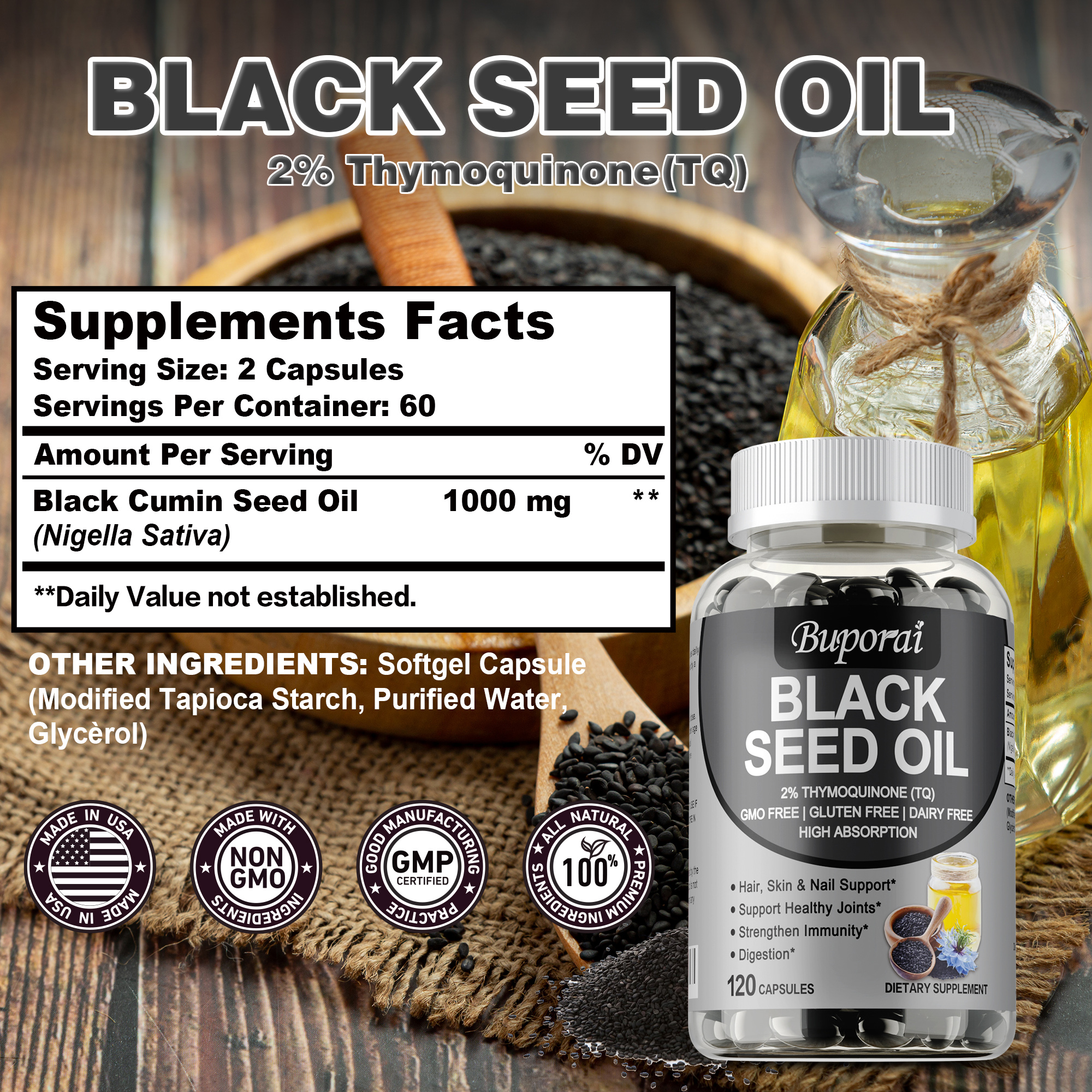 Black Seed Oil - Supports Join - مراجعة Black Seed Oil Capsule وسعره