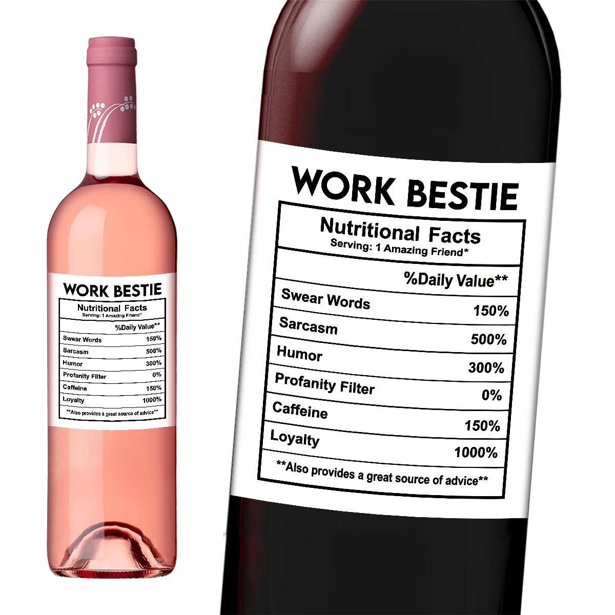 4pcs Funny Work Bestie Wine Bo - مراجعة Nutrition & Fitness Hub Photos وسعره
