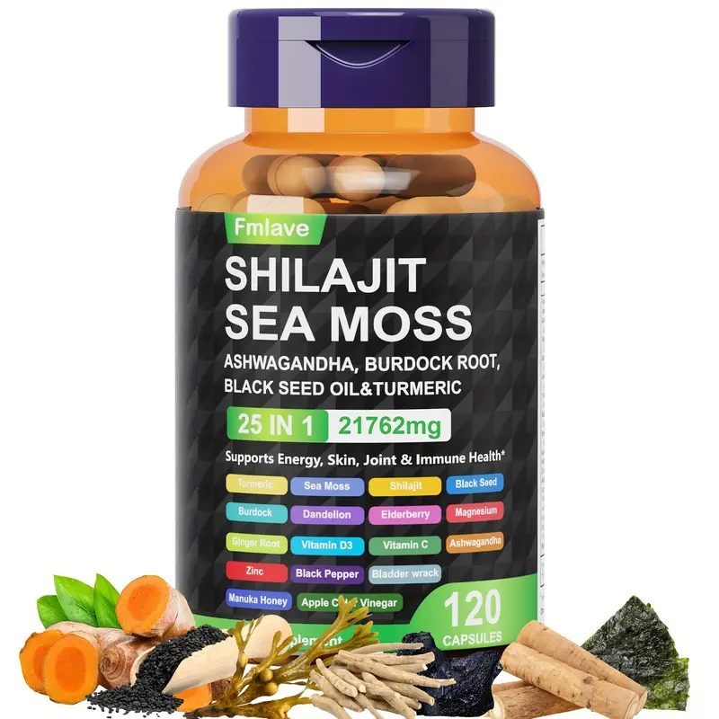 Fmlave 25 in 1 Sea Moss Black  - مراجعة Black Seed Oil Capsule وسعره