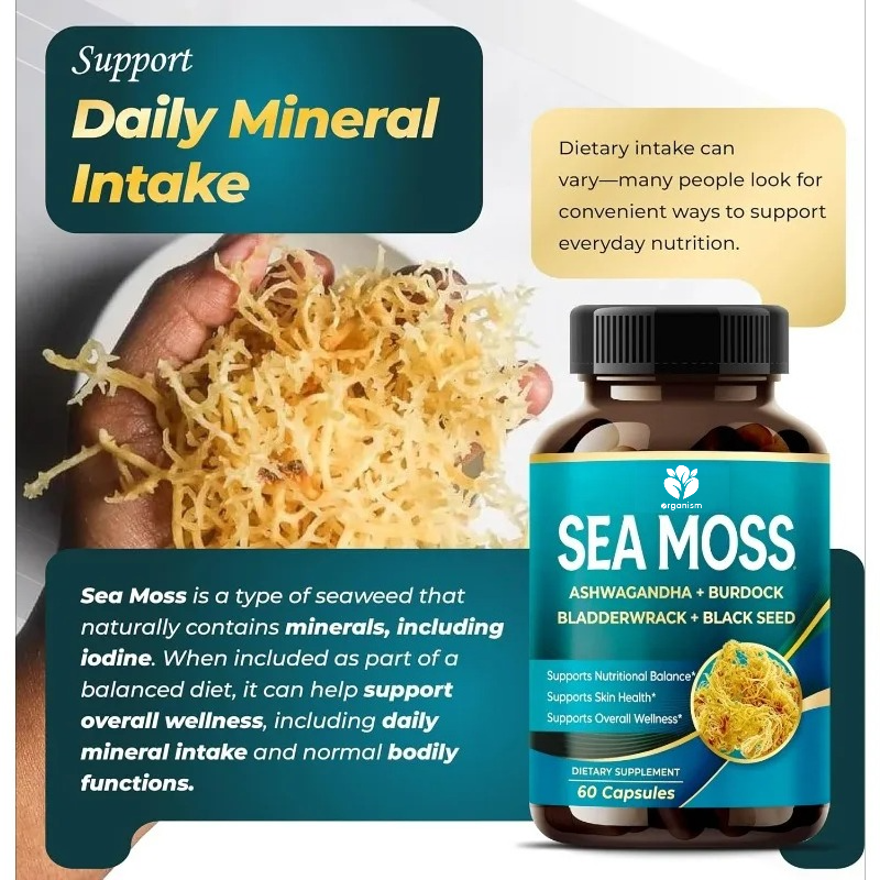 High quality seaweed, burdock  - مراجعة Black Seed Oil Capsule وسعره