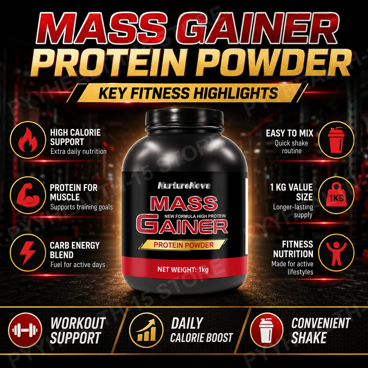 Mass Gainer Protein Powder 1kg - مراجعة Nutrition In Fitness وسعره