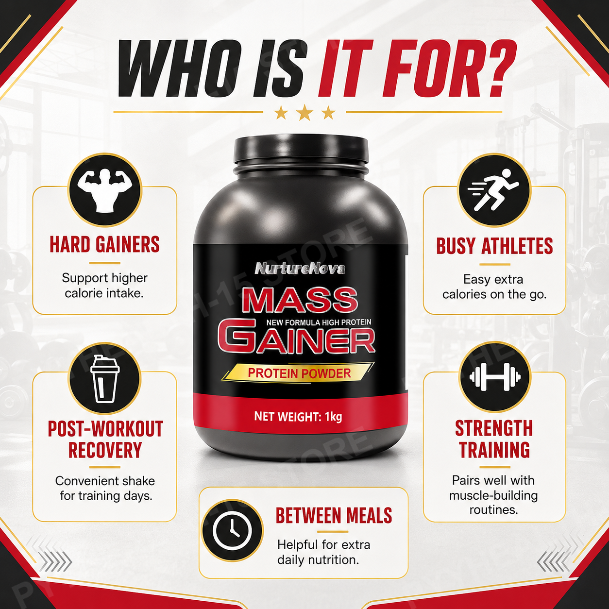 Mass Gainer Protein Powder 1kg - مراجعة Nutrition In Fitness وسعره