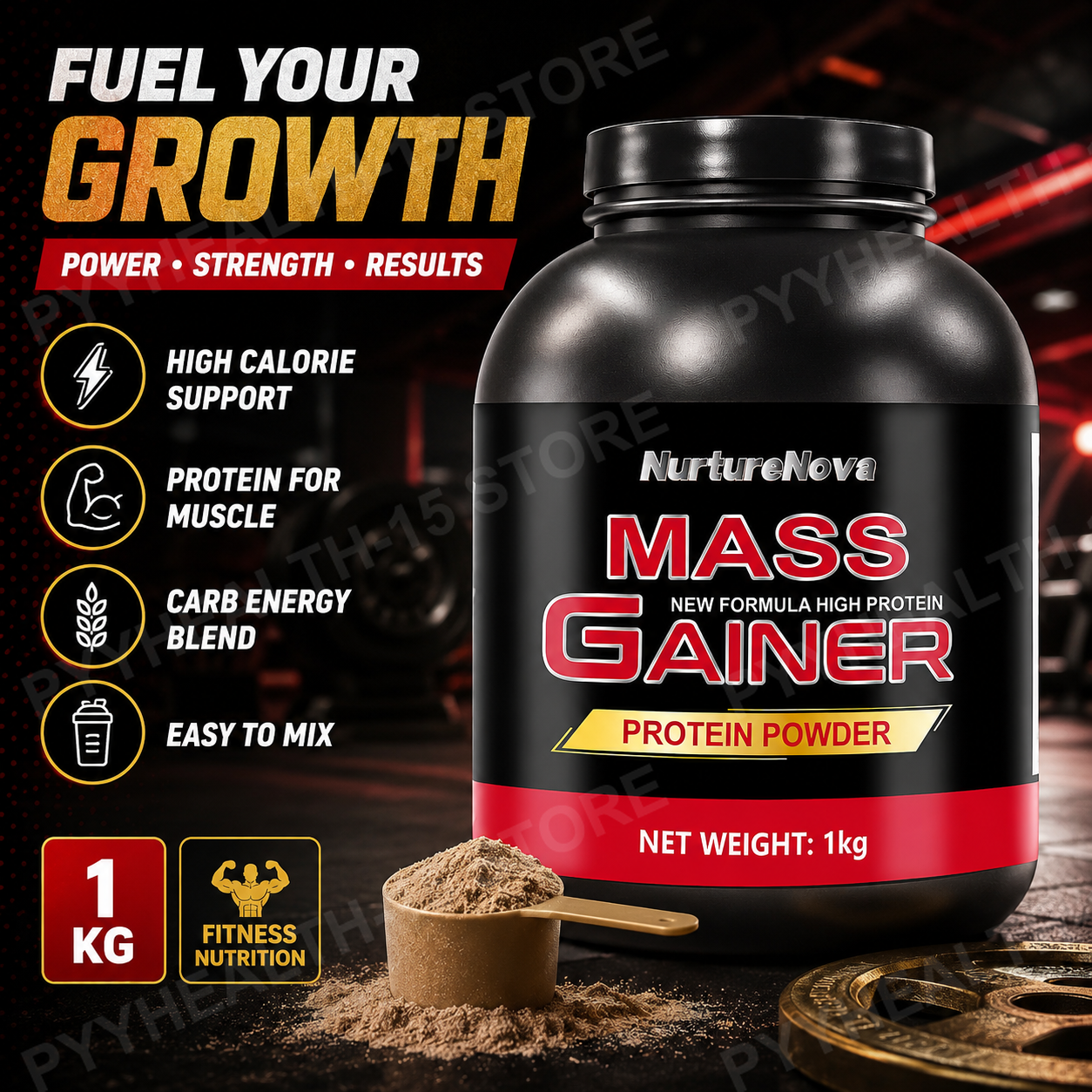 Mass Gainer Protein Powder 1kg - مراجعة Nutrition In Fitness وسعره