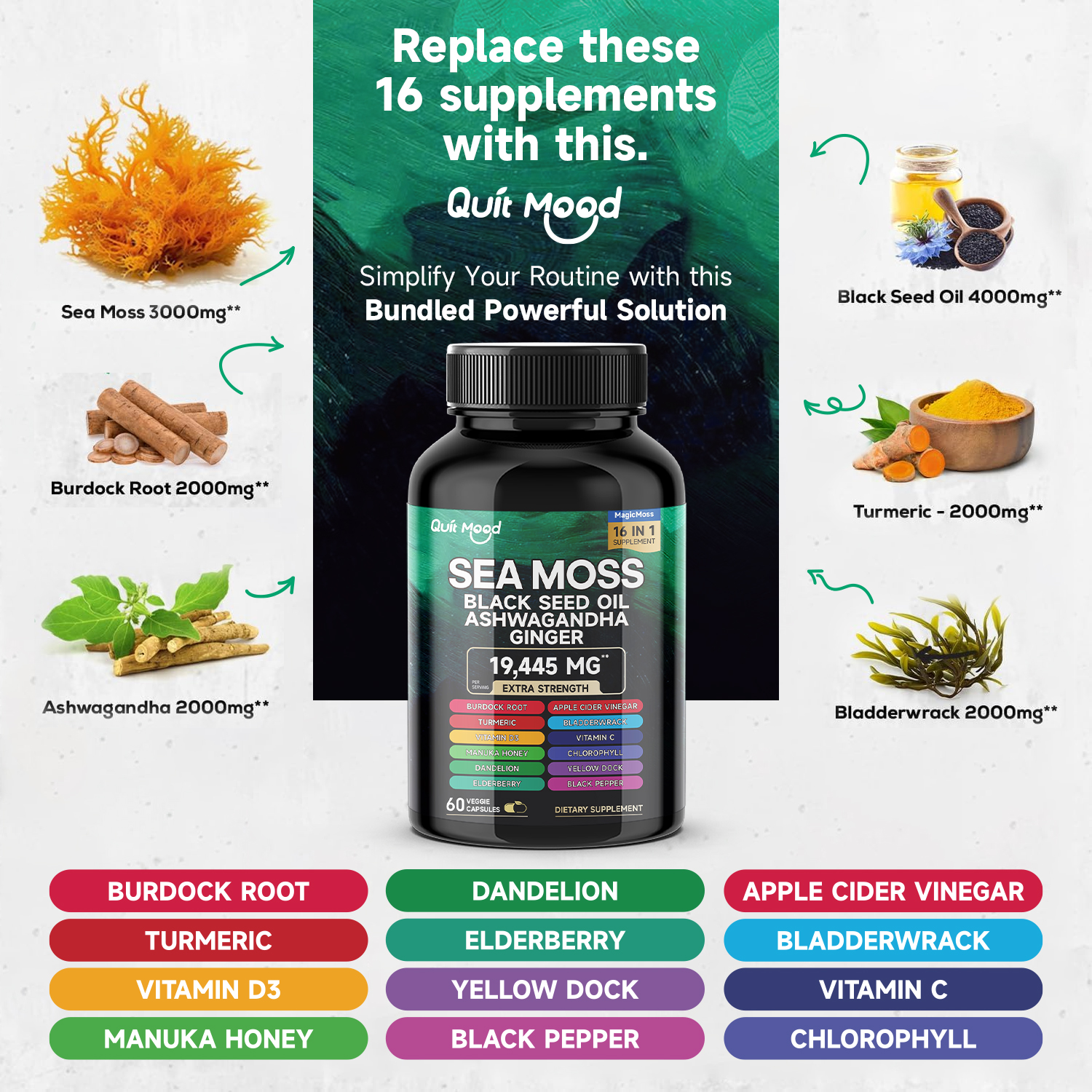 2Pcs Sea Moss 3000mg Black See - مراجعة Black Seed Oil Capsule وسعره