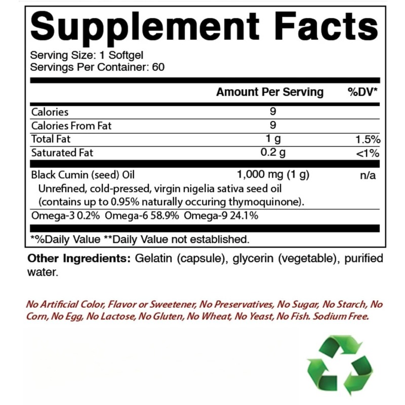 Black Seed Oil Capsules 1000mg - مراجعة Black Seed Oil Capsule وسعره